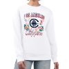 G III 4Her by Carl Banks LA Exceptional Clippers Women's White Flowers Team Logo Graphic Fleece Crewneck Pullover Sweatshirt High - demand item! Order this sought - after jersey immediately.