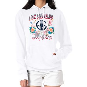 G III 4Her by Carl Banks LA Clippers Women's White Flowers Elegant Team Logo Graphic Fleece Pullover Hoodie Enhance your game - day look! Get this fashionable jersey.