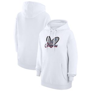 G III 4Her by Carl Banks LA Premium - grade Clippers Women's White Leopard Heart Graphic Fleece Pullover Hoodie Trending now! Grab this hot jersey while you can.