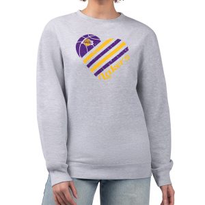 G III 4Her by Carl Banks Los Angeles Lakers Women's Heather Gray Gorgeous Heart Graphic Fleece Pullover Sweatshirt Designed for performance! Get this functional jersey.