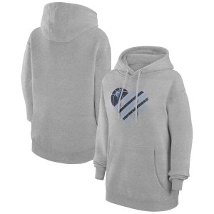 G III 4Her by Carl Banks Memphis Grizzlies Women's Terrific Heather Gray Heart Pullover Hoodie Gift idea! Surprise a sports fan with this amazing jersey.