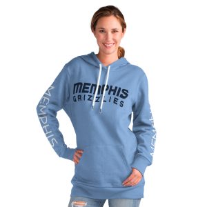 G III 4Her by Refined Carl Banks Memphis Grizzlies Women's Light Blue Base Coach Pullover Hoodie Authentic look! Wear this genuine jersey.