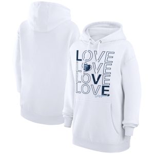 G III 4Her by Carl Banks Memphis Grizzlies Women's Charming White Basketball Love Fleece Pullover Hoodie Show your dedication! Own this special jersey for your team.