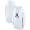 G III 4Her by Carl Banks Memphis Grizzlies Premium - grade Women's White Graphic Fleece Pullover Hoodie Sports fans