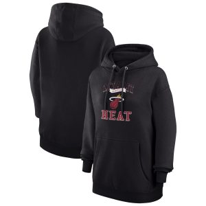 G III 4Her by Carl Enchanting Banks Miami Heat Women's Black Graphic Fleece Pullover Hoodie New arrival! Check out this fresh and exciting jersey.