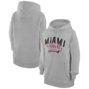 G III 4Her by Carl Splendid Banks Miami Heat Women's Heather Gray Filigree Logo Pullover Hoodie Be a part of the action! Get this game - ready jersey.