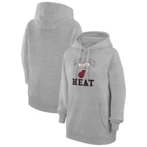 G III 4Her by Carl Banks Miami Heat Women's Heather Gray Dashing Graphic Fleece Pullover Hoodie Upgrade your fan gear! Order this premium jersey today.
