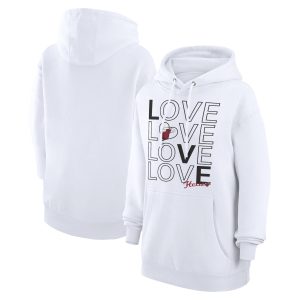 G III 4Her by Superior Carl Banks Miami Heat Women's White Basketball Love Fleece Pullover Hoodie Last chance! Grab this awesome jersey before it's gone for good.
