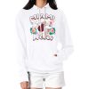 G III 4Her Magnificent by Carl Banks Miami Heat Women's White Flowers Team Logo Graphic Fleece Pullover Hoodie Collector's item! A rare addition to any collection.