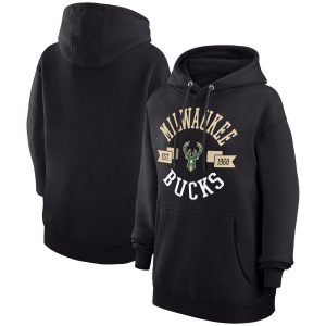 G III 4Her by Carl Banks Milwaukee Magnificent Bucks Women's Black City Pullover Hoodie Exclusive design! Own a jersey like no other.