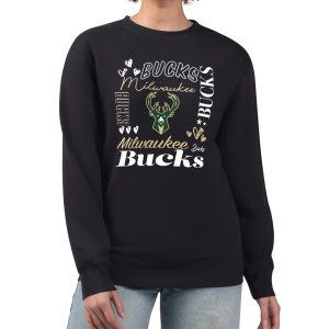 G Unique III 4Her by Carl Banks Milwaukee Bucks Women's Black Collage Team Graphic Fleece Pullover Sweatshirt Trending now! Grab this hot jersey while you can.