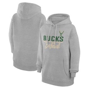 G III 4Her by Carl Banks Milwaukee Magnificent Bucks Women's Heather Gray Graphics Fleece Pullover Hoodie Last chance! Grab this awesome jersey before it's gone for good.