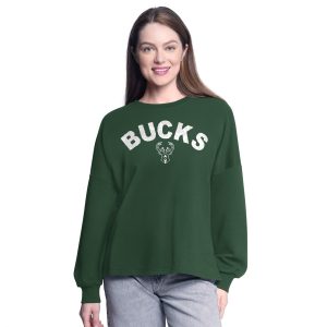 G III 4Her Premium by Carl Banks Milwaukee Bucks Women's Hunter Green Athletic Pullover Sweatshirt For a short time only! Don't miss out on this fantastic jersey.