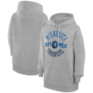 G III 4Her by Carl Banks Minnesota Timberwolves Women's Marvelous Heather Gray City Pullover Hoodie Customizable! Personalize this great jersey.