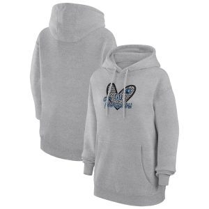 G III 4Her by Carl Banks Minnesota Timberwolves Women's Heather Gray Leopard Heart Graphic Delightful Fleece Pullover Hoodie Celebrate your team! Order this commemorative jersey.