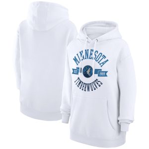 G III 4Her by Carl Banks Minnesota Timberwolves Women's White City Top - notch Pullover Hoodie Flash sale! Snag this great jersey at a discounted price.