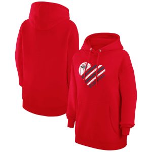 G III 4Her by Carl Banks New Orleans Stylish Pelicans Women's Red Heart Pullover Hoodie Designed for performance! Get this functional jersey.