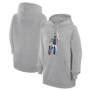 G Superb III 4Her by Carl Banks New York Knicks Women's Heather Gray Basketball Girls Fleece Pullover Hoodie Sports enthusiasts