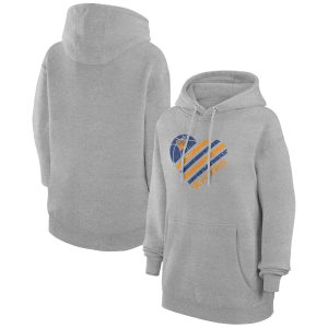 G III 4Her by Carl Banks New York Knicks Women's Heather Gray Premium Heart Pullover Hoodie Stand out from the crowd! Wear this eye - catching jersey.