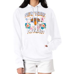 G III 4Her by Carl Banks New York Knicks Women's White Flowers Elegant Team Logo Graphic Fleece Pullover Hoodie For a short time only! Don't miss out on this fantastic jersey.