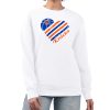 G III 4Her by Carl Banks New York Knicks Women's White Heart Graphic Fleece Pullover High - quality Sweatshirt Retailers