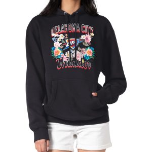 G III Enchanting 4Her by Carl Banks Oklahoma City Thunder Women's Black Flowers Team Logo Graphic Fleece Pullover Hoodie Team spirit! Show it off with this awesome jersey.