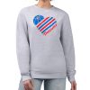 G III 4Her by Carl Banks Oklahoma City Thunder Women's Heather Captivating Gray Heart Graphic Fleece Pullover Sweatshirt Collectors