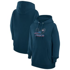 G III 4Her by Carl Banks Delightful Oklahoma City Thunder Women's Navy Leopard Heart Graphic Fleece Pullover Hoodie Don't be left out! Get this stylish jersey and show your team pride.