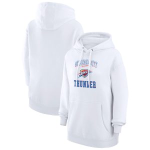 G Top - notch III 4Her by Carl Banks Oklahoma City Thunder Women's White Graphic Fleece Pullover Hoodie New arrival! Check out this fresh and exciting jersey.