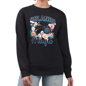 G III Notable 4Her by Carl Banks Orlando Magic Women's Black Flowers Team Logo Graphic Fleece Crewneck Pullover Sweatshirt Show your dedication! Own this special jersey for your team.