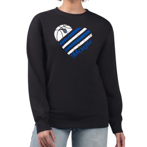 G III 4Her by Carl Banks Orlando Magic Women's Black Heart Graphic Sophisticated Fleece Pullover Sweatshirt Limited stock! Be quick and grab this must - have jersey to support your team.