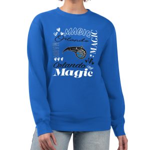 G III 4Her by Carl Banks Impressive Orlando Magic Women's Blue Collage Team Graphic Fleece Pullover Sweatshirt Gift idea! Surprise a sports fan with this amazing jersey.