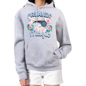 G III 4Her by Carl Banks Orlando Magic Women's Heather Striking Gray Flowers Team Logo Graphic Fleece Pullover Hoodie Unbeatable style! Get this stylish jersey now.