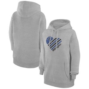 G III 4Her by Carl Banks Amazing Orlando Magic Women's Heather Gray Heart Pullover Hoodie Upgrade your fan gear! Order this premium jersey today.
