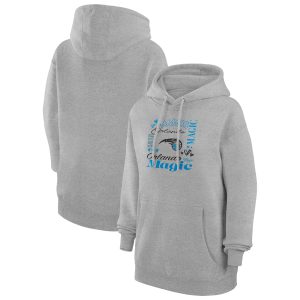 G III 4Her by Carl Banks Orlando Magic Women's Heather Gray Team Collage Stylish Graphic Fleece Pullover Hoodie Upgrade your fan gear! Order this premium jersey today.