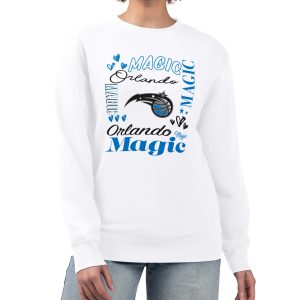 G III 4Her by Carl Banks Orlando Magic Women's White Collage Team Graphic Remarkable Fleece Pullover Sweatshirt Unbeatable style! Get this stylish jersey now.