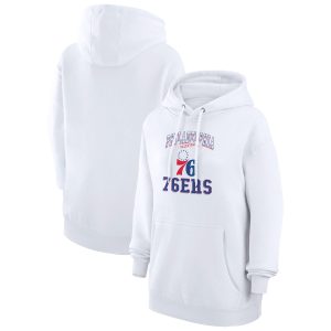G III 4Her by Carl Banks Philadelphia 76ers Women's White Graphic Terrific Fleece Pullover Hoodie Be the first! Order this trendy jersey ahead of the crowd.