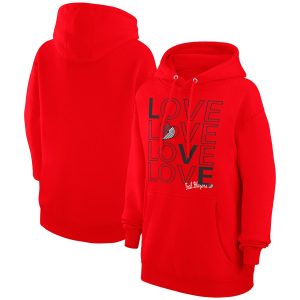 G III 4Her by Carl Banks Portland Trail Blazers Women's Amazing Red Basketball Love Fleece Pullover Hoodie Stand out from the crowd! Wear this eye - catching jersey.