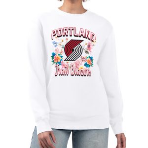 G III 4Her Outstanding by Carl Banks Portland Trail Blazers Women's White Flowers Team Logo Graphic Fleece Crewneck Pullover Sweatshirt Fan favorite! Join thousands who love this premium jersey.
