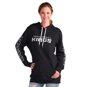 G III 4Her by Carl Banks Sacramento Kings Women's Stunning Black Base Coach Pullover Hoodie Don't be left out! Get this stylish jersey and show your team pride.