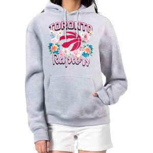 G III 4Her by Carl Banks Toronto Raptors Women's Heather Gray Flowers Team Logo Graphic Fleece Pullover Top - notch Hoodie Be a part of the action! Get this game - ready jersey.