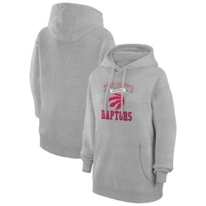 G III 4Her by Fantastic Carl Banks Toronto Raptors Women's Heather Gray Graphic Fleece Pullover Hoodie Experience luxury! Order this high - end jersey.
