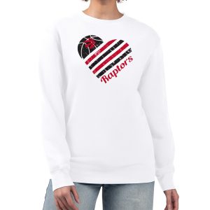 G III 4Her by Carl Banks Toronto Raptors Women's White Heart Graphic Charming Fleece Pullover Sweatshirt Celebrate your team! Order this commemorative jersey.