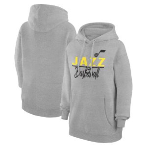G III 4Her by Carl Banks Utah Jazz Women's Heather Gray Graphics Fleece Superb Pullover Hoodie Celebrate your team! Order this commemorative jersey.