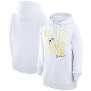 G III 4Her by Carl Banks Utah Jazz Women's Admirable White Basketball Love Fleece Pullover Hoodie Enhance your game - day look! Get this fashionable jersey.
