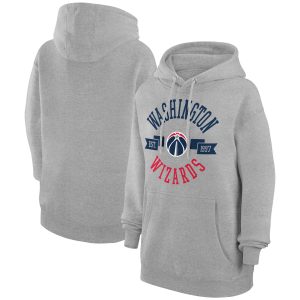 G III 4Her by Carl Banks Washington Wizards Women's Heather Striking Gray City Pullover Hoodie Experience luxury! Order this high - end jersey.