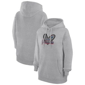 G III 4Her by Carl Banks Washington Wizards Women's Heather Gray Leopard Heart Graphic Classy Fleece Pullover Hoodie Last chance! Grab this awesome jersey before it's gone for good.