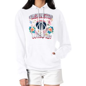 G III 4Her by Carl Banks Washington Enchanting Wizards Women's White Flowers Team Logo Graphic Fleece Pullover Hoodie Trending now! Grab this hot jersey while you can.