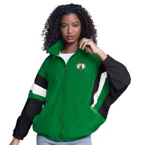 G III Sports by Carl Banks Boston Celtics Women's Kelly Green/Black Delightful Game News Oversized Full Zip Hoodie Jacket Time - sensitive! Order now before the deal expires.