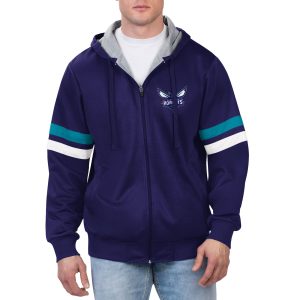 G III Sports by Carl Banks Charlotte Hornets Purple Contender Full Zip Terrific Hoodie Jacket Last chance! Grab this awesome jersey before it's gone for good.